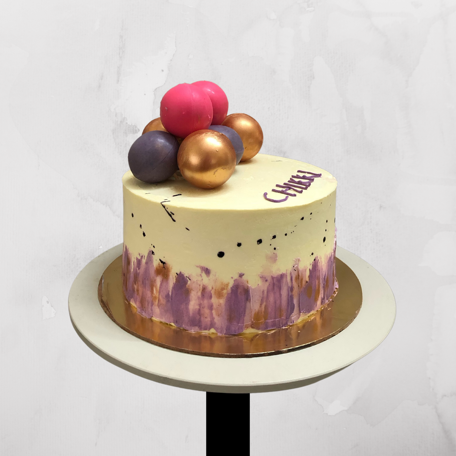 Minimal Abstract Cake with Colour Pop